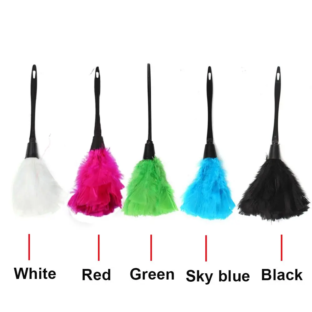 Turkey Feather Duster Anti-static Cleaning Dust Car Dashboard Microfiber Duster Fur Brush Home Air-condition Furniture Cleaner images - 6