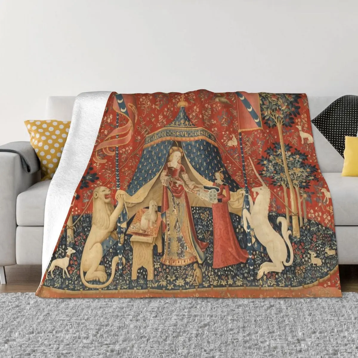 

The Lady And The Unicorn Art Print Throw Blanket Blanket Luxury Quilt Blanket