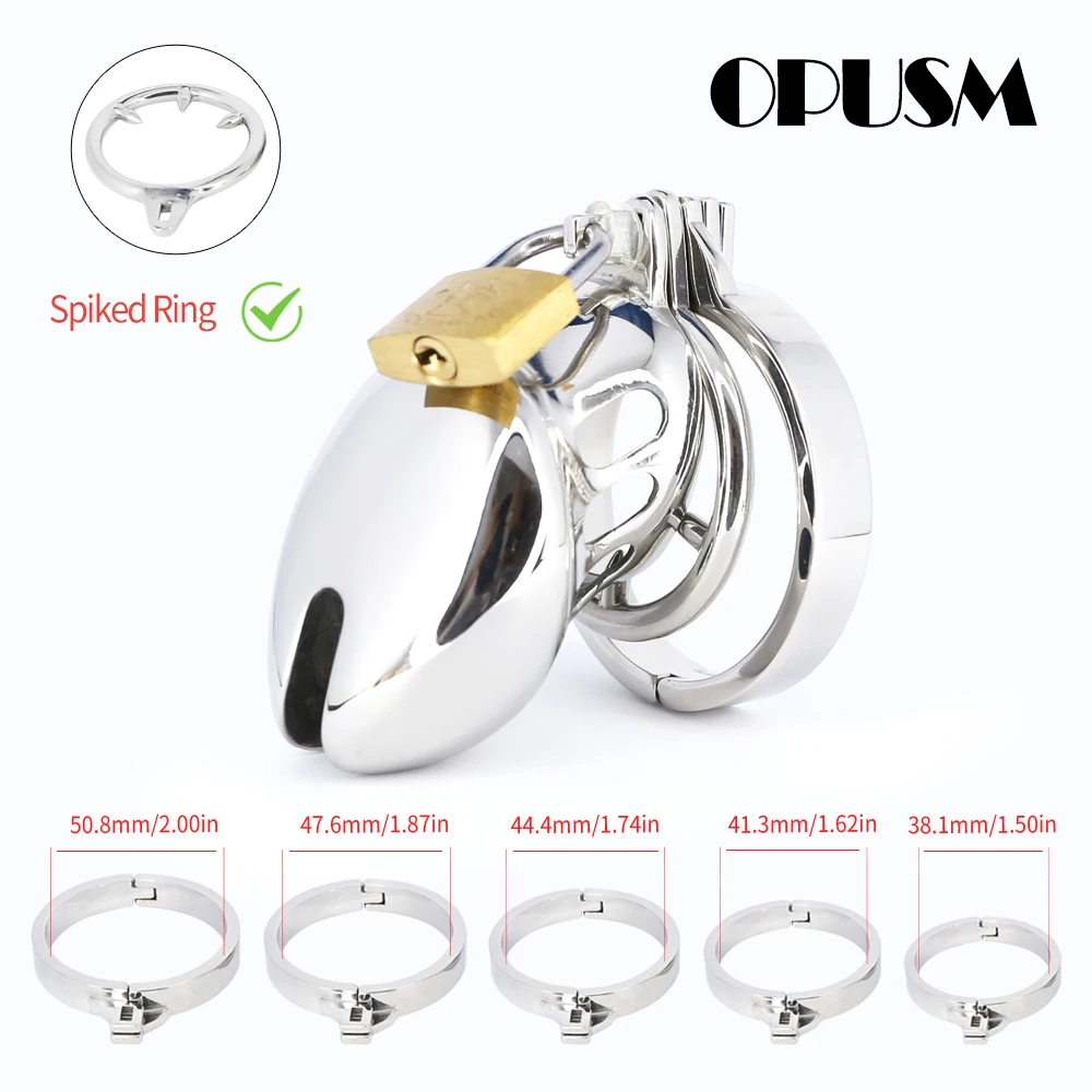 

Real Stainless Steel Chastity Device BDSM Penis Sleeve Bondage Belt Ring With Spike Ring For Men Bondage Belt Fetish Sex Toys