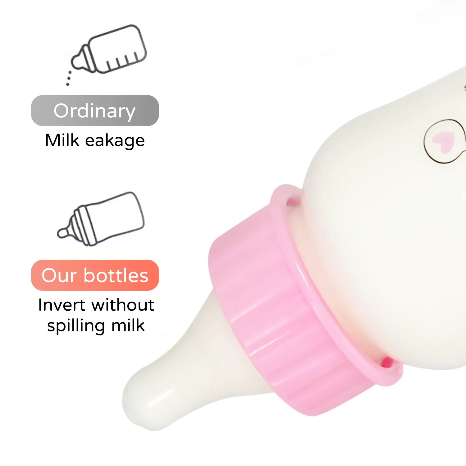 Newborn cartoon PP Feeding Bottle Wide Caliber Anti-flatulence Nursing Anti-Choke Baby Bottle Infant BPA Free milk bottle feeding bottle baby feeding utensils