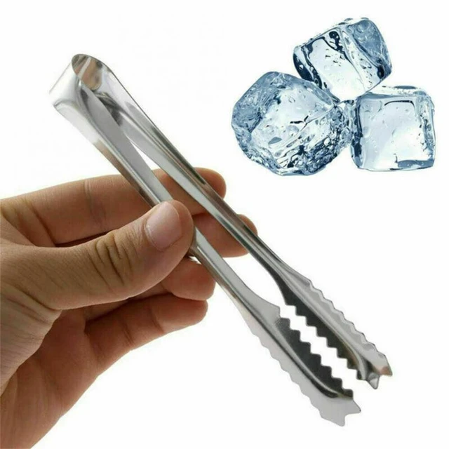 15 pinzas de hielo de acero inoxidable para aperitivos, pinzas pequeñas  para servir, pinzas de cubo de azúcar con dientes, pinzas de cocina de  dientes