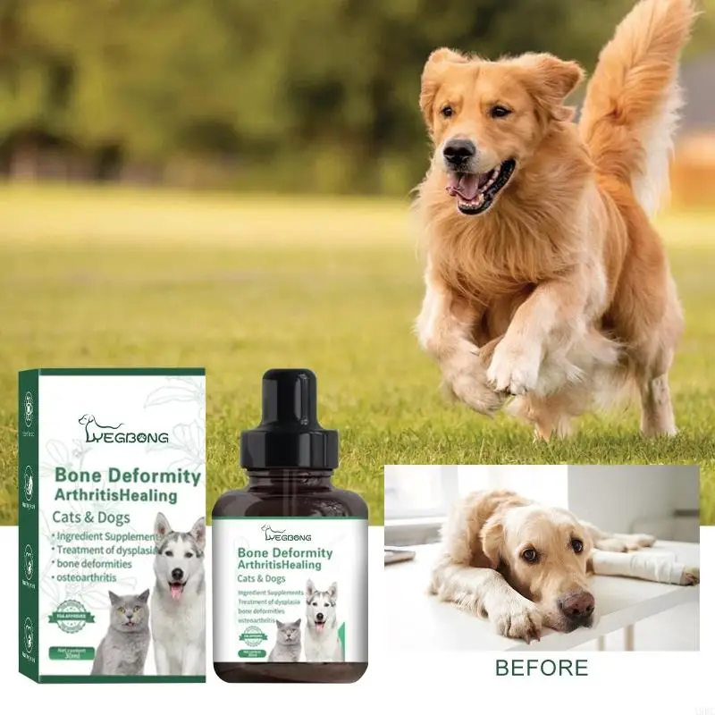 A9BC Pet Joint Repairing Drops for Pets Bone Deformity Healing Formula for Cats Dogs Joints Care Support Solution