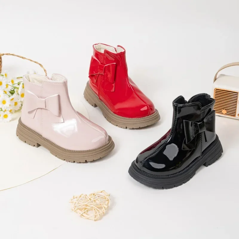Cotton Kids Platform Ankle Boots for Winter