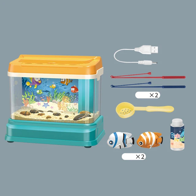 Children's Fishing Toy Fish Tank Water Circulation Aquarium Magnetic Fish Rod Hand-eye Coordination Fine Motor Skill Training 6
