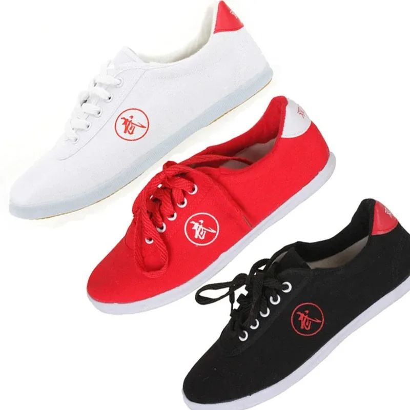Martial Arts Shoes White Unisex Adult Exercise Chinese Traditional Tai Chi Kung Fu Team Performance Match Men Women