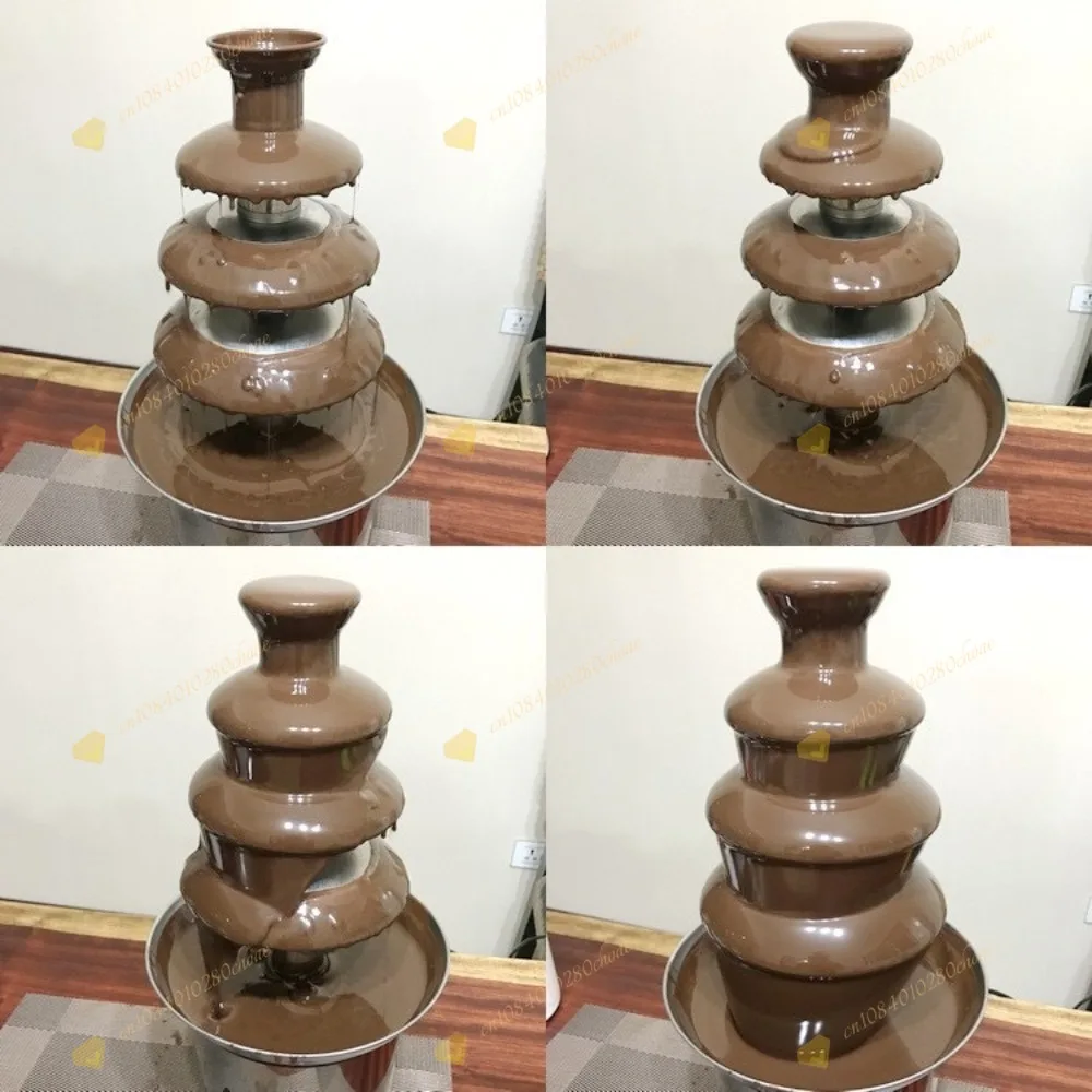 Large 4 Tier Chocolate Melting Tower DIY Chocolate Mixer Fountain Waterfall Molt