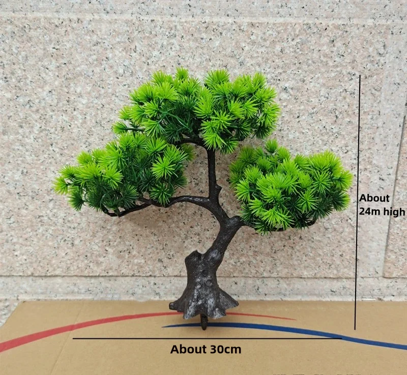 Simulation Gastgebende Kiefer Bonsai Desktop Decor Simulation Pflanze Kleine Topf Wohnzimmer Grüne Pflanze Dekoration Ornamente – Detail 3