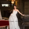 Strapless Wedding Dress For Women White High Quality Organza Sleeveless Bridal Gown Custom Back Court Train Vestido De 2024 New 2