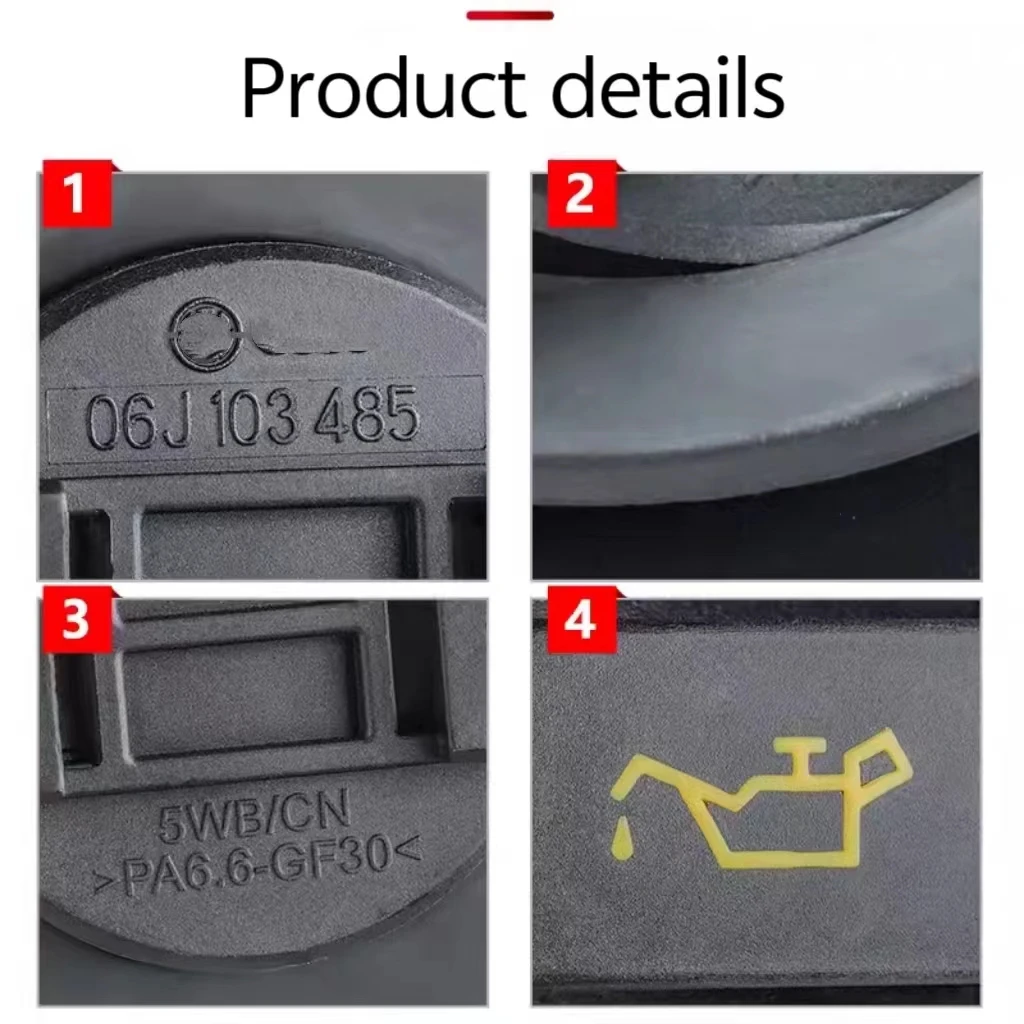 Engine Oil Filler Gasket 1.8/2.0L EA888 Engine Oil Filler Cap Seal Gasket VW Passat CC Golf Tiquan AUDI A3 A4 A5 A6 A8 Q3 Q5 06J133287 06J103485