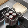 Kitchen Sink Filter Spone Drain Basket Garbage Filter Shelf Strainer Leftover Sink Hanging Rack Multifunctional Drainage Basket 3