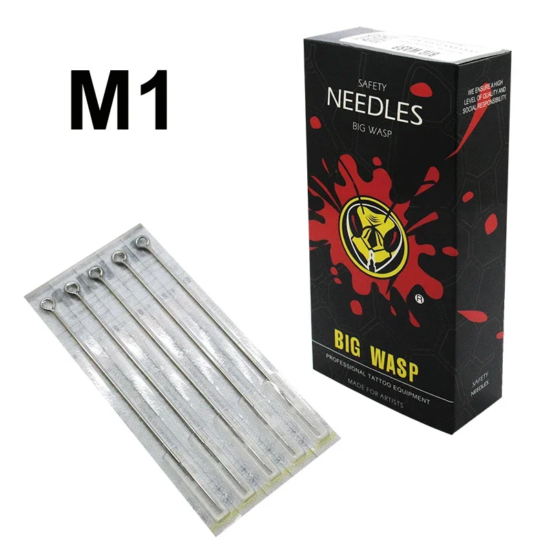 BIGWASP M-Taper Tattoo Needles M1 50pcs/Box  Premium Quality  Disposable & Sterilized for PMU Machine microblading disposable sterilized tattoo needle permanent makeup cartridge needles 1r 3r 5r 7r agulha easy click machine needle