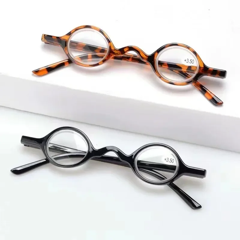 

New retro personality mini small round frame reading glasses for men and women fashion spring foot reading glasses