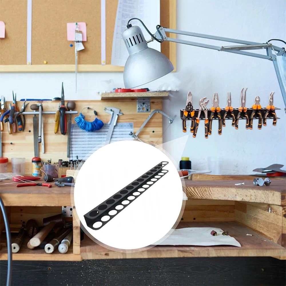 Screwdriver Organizer Wall-mounted 14-hole Hardware Tool Storage for Hex Cross Screw Driver RC Tools Storage Base Stand