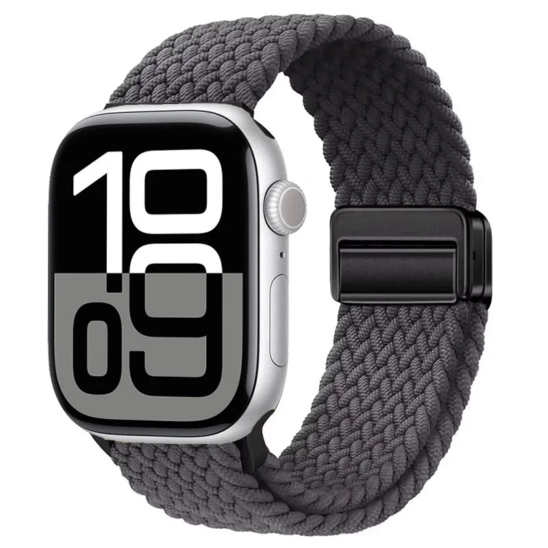 Nylon Braided Magnetic Strap for Apple Watch - Comfortable and Stylish Design