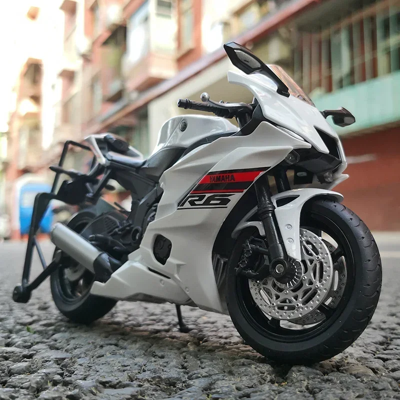 Welly 1:12 2020 Yamaha YZF-R6 Alloy Motorcycle Model Simulation Diecast Metal Street Motorcycle Model Collection Children Gift 4