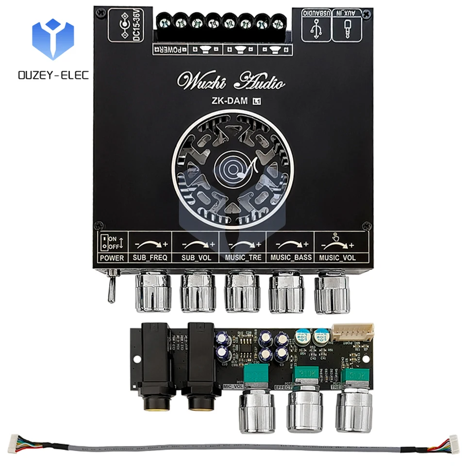 DC15-36V ZK-DAM L1 Bluetooth Amplifier Board 2.1 Channel HiFi