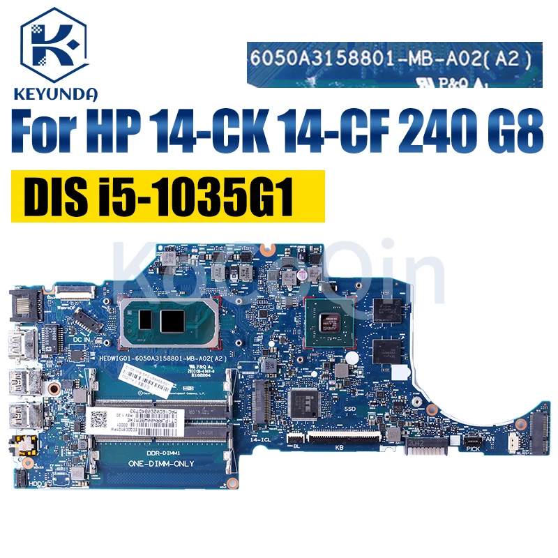 6050A3158801 For HP 14-CK 14-CF 240 G8 Notebook Mainboard i5