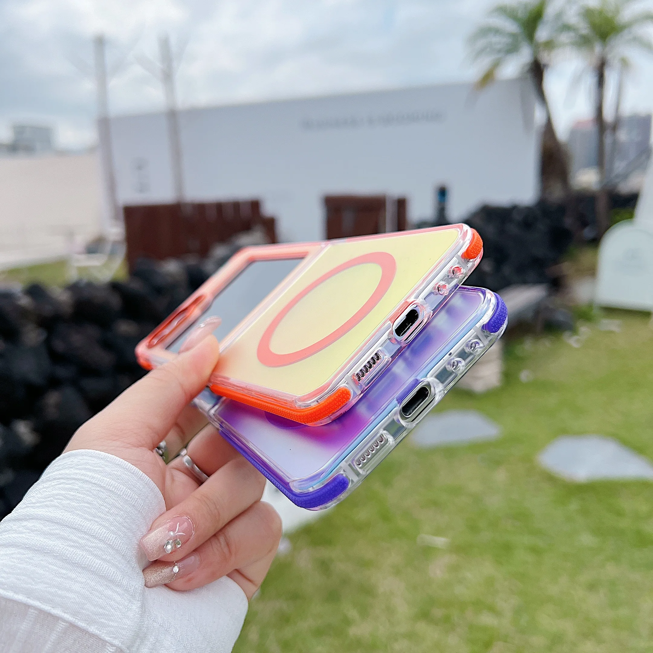 Aurora Gradient Magnetic Matte Shockproof Case Set