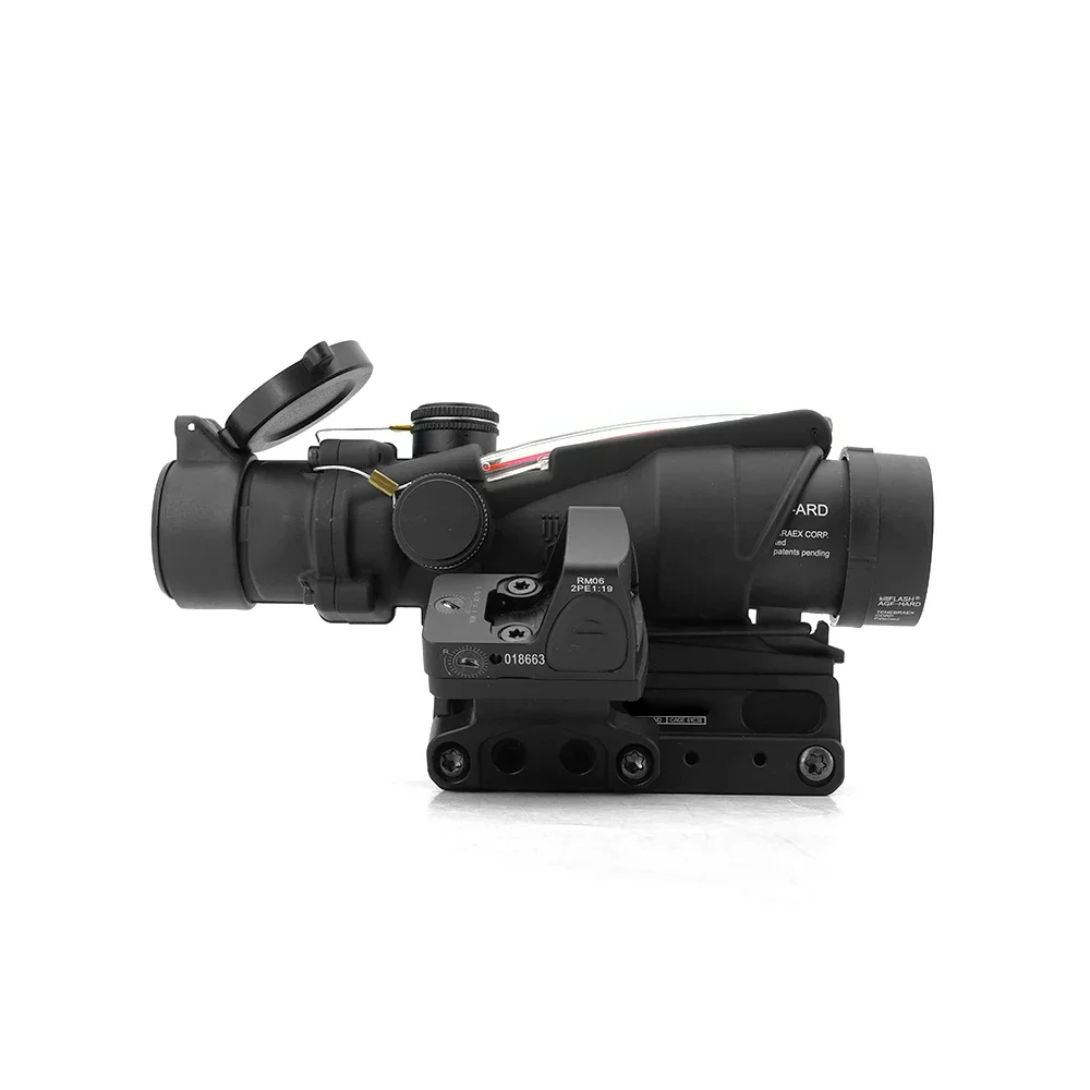 Scope Sight TA31 4X32 True Fiber Optic Prism Sight With RM Red Dot 2.05" Centerline Height Combo