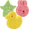 3 Pcs Children's Bath Sponge Sponges Body Wash Bathing Cute Frosted Wood Pulp Baby Shower Wood Pulp Cellulose Scrubber for Tools 2