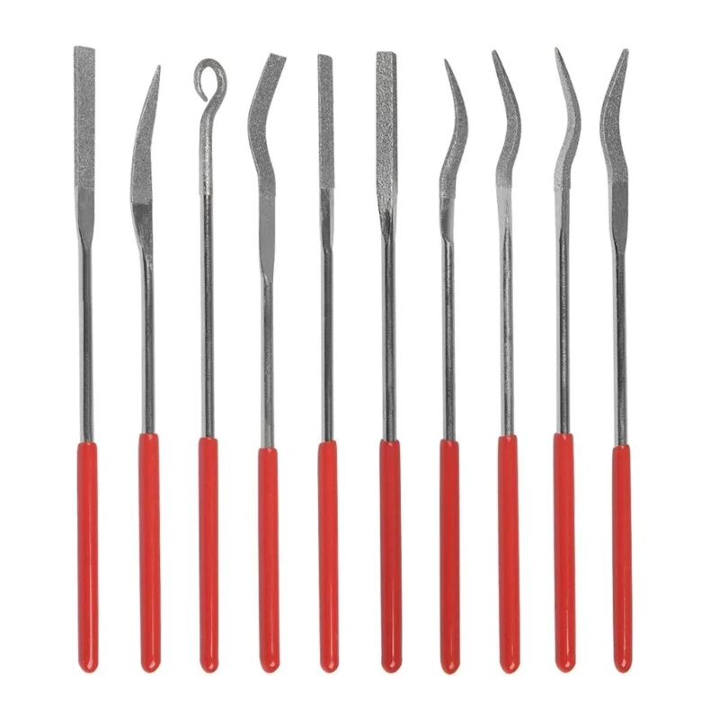 

10Pcs Mini Metal Rasp Needle Files Set for Plastic Model Jewelry High Toughness Dropship
