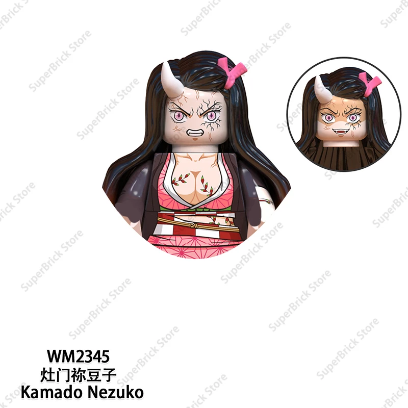 thumbnail image 1 of Hot Anime Demon Slayer Mini figura de acción Kimetsu no Yaiba bloques de modelismo Kochou Shinobu Kamado Tanjirou Nezuko bloques muñeca Juguetes, 1 of 5