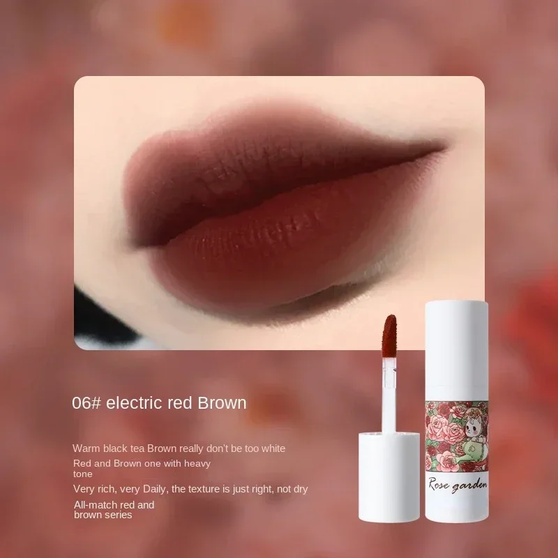 thumbnail image 1 of Rose Garden Matte Muse Lip Mud Liquid Lipstick Waterproof Nude Lip Gloss Long Lasting Non-stick Cup Sexy Women Lipgloss Cosmetic, 1 of 5