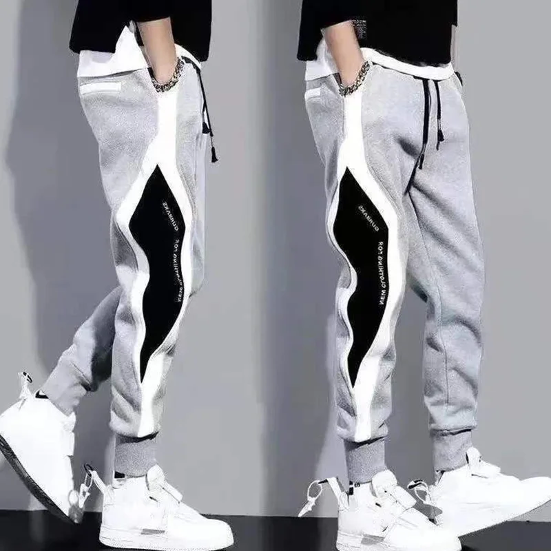 

1PC Jogging Polyester Trousers Cargo Pants Plush Lining Pants Jogging Pants Thick Warm Winter Drawstring