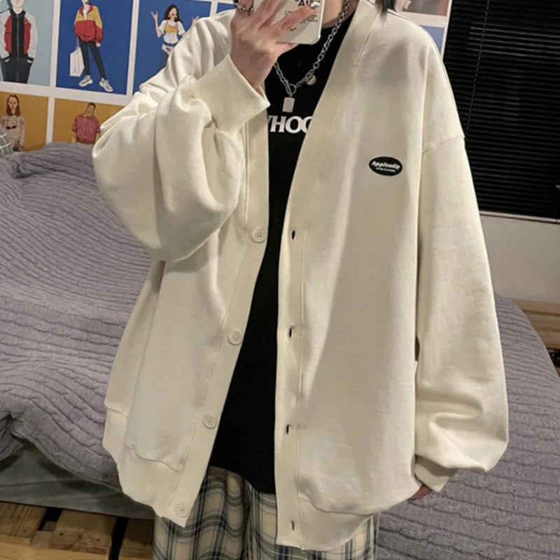

Coat Women's 2023 New Spring Breasted Coat Women's Sweatshirt Student Loose Thin Cardigan Long Sleeve Top T-shirt