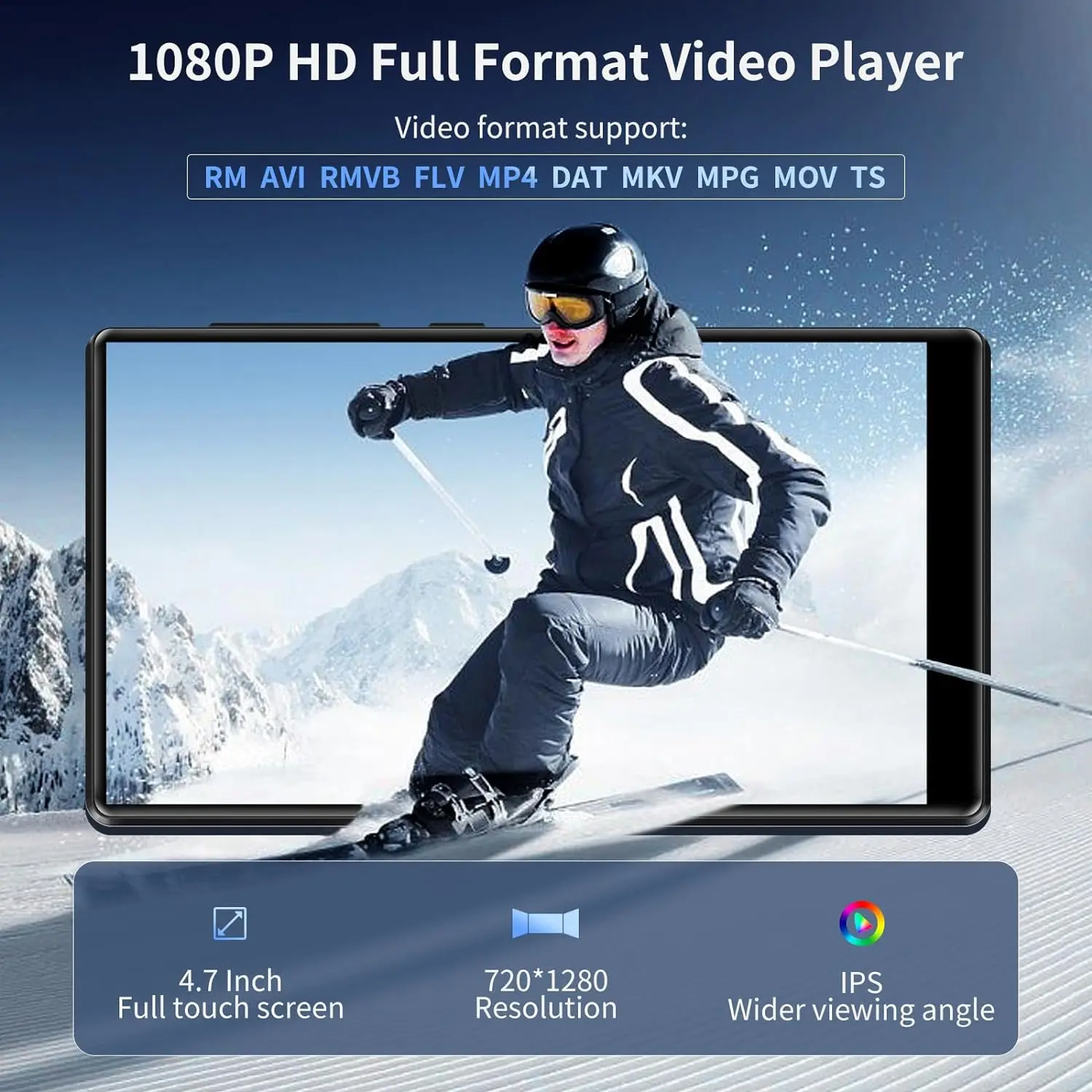 Portable Android MP3 Player with Bluetooth and WiFi