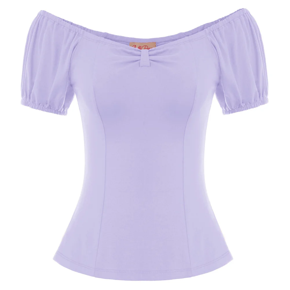 

BP Women's Retro Short Sleeve Tops Female Square Neck T-Shirt Backless Blouse Summer Lady Solid Shirts Tops Female T-shirt