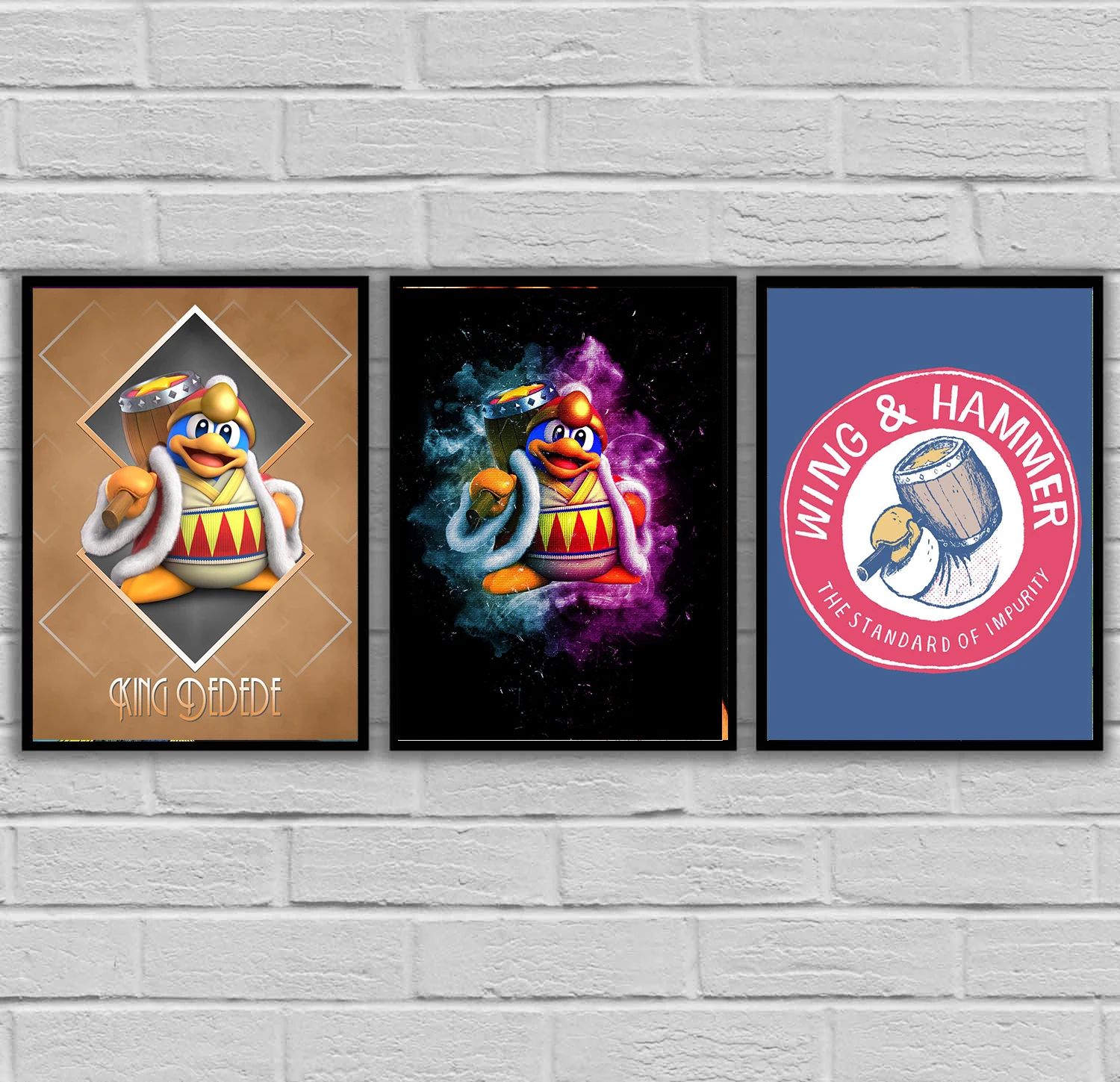 King Dedede,peak performance,a french girl,wing and hammer, Poster Wall Art  Posters Canvas Paintings Picture Home Decor| | - AliExpress