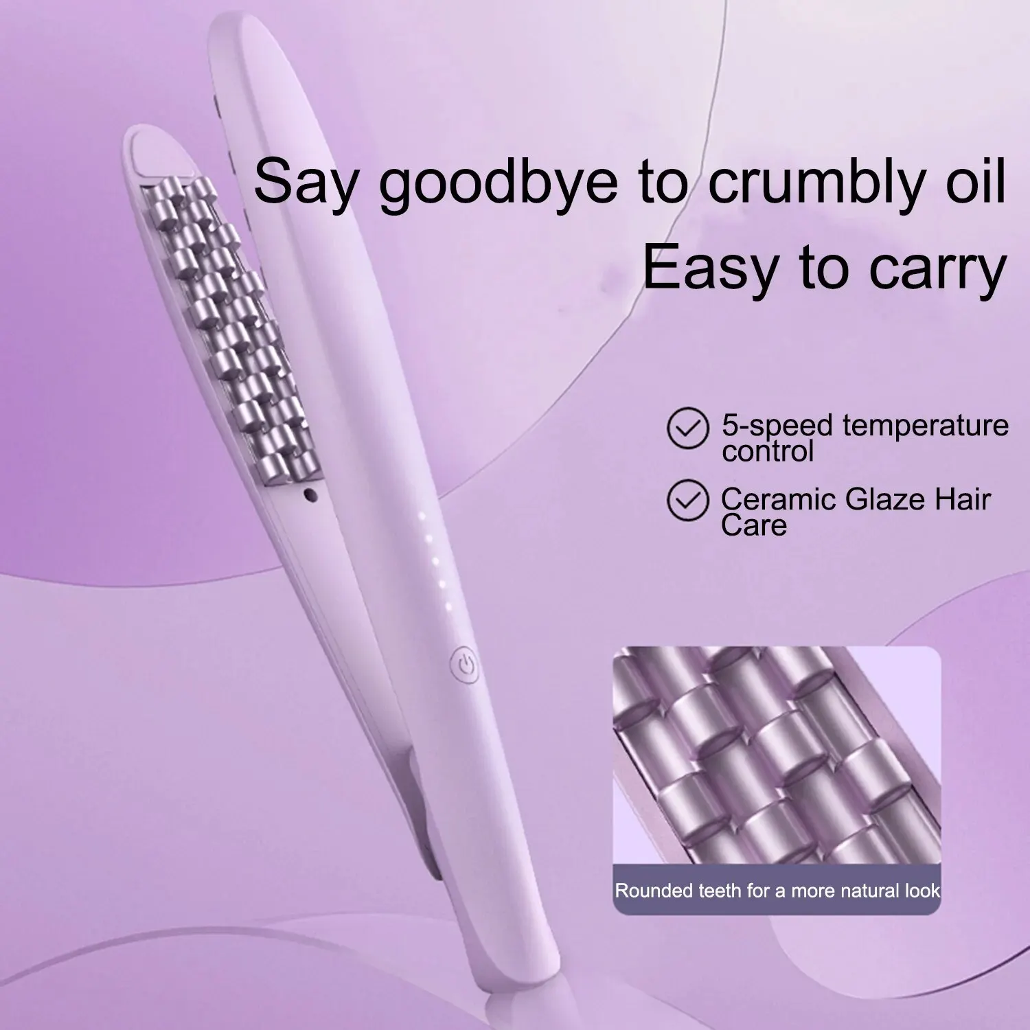 Hair Straightener Curling Stick Mini Curling Wand Flat Iron Hair Straightener Fast Warming Intelligent Power Off Ceramic Flat Iron for Hair Styling
