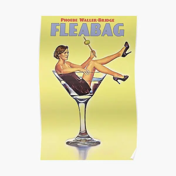 Fleabag Drink Glass Tv Show Poster Art Wall Home Print Picture Decoration Murale Painting Room Decor Funny Modern No Frame