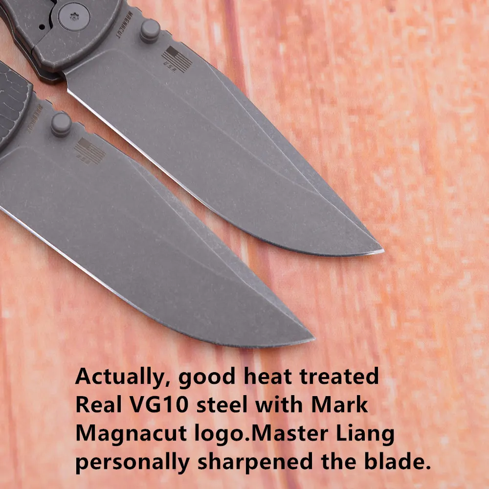 JUFULE Made Mac2 3.5“ 60+ HRC VG10 Blade Titanium Handle Ceramic Bearing Pocket EDC Tool Camping Hunting Outdoor Folding Knife 4