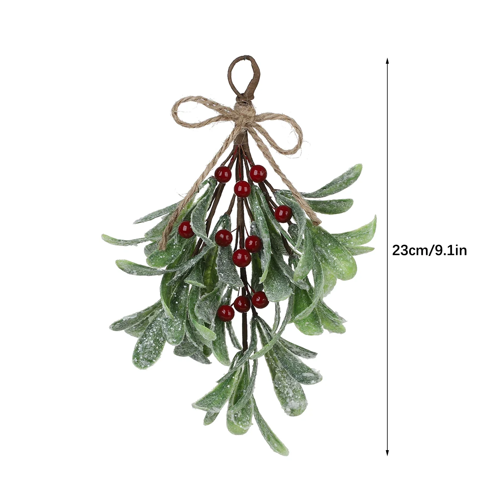 23cm Artificial Mistletoe Branch Fake Red White Decorative Flower Bouquet Holiday Home Christmas Party Hanging Decorations