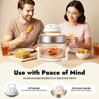 110V 17.96Qt Visual Air Fryer 1200-1400W 360° Hot Air Circulation Oil-Free Cooker with Grill Rack for Home Kitchen 2