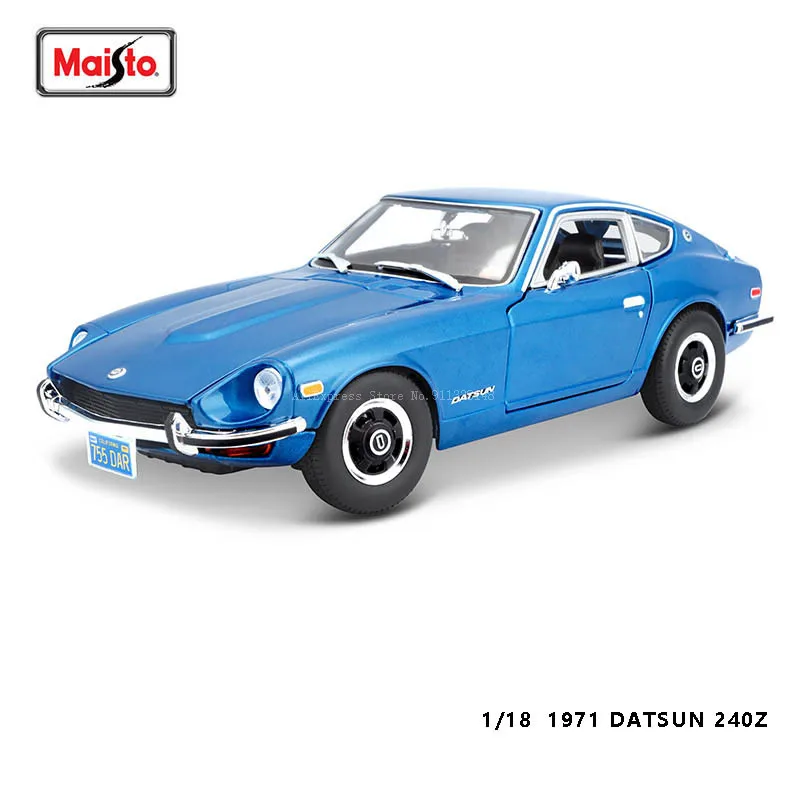 

Maisto 1:18 1971 Datsun 240Z Фирменная модель автомобиля из сплава статическая модель литья под давлением Коллекционная Подарочная игрушка в подарок