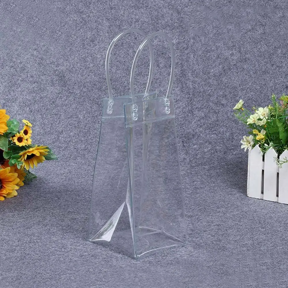 PVC Anti-leakage Leak-proof Transparent Refrigerated Champagne Red Wine Bottle Ice Tote Bag Home Kitchen Bar Storage Organizer