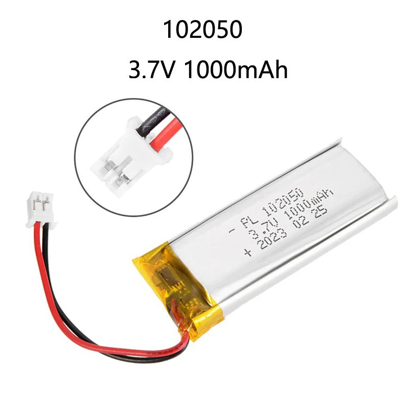 3.7V 102050 Lipo Cells 1000mah Lithium Polymer Rechargeable Battery For MP3 GPS Recording Pen LED Light Beauty Instrument Rechargeable Lithium Batteries