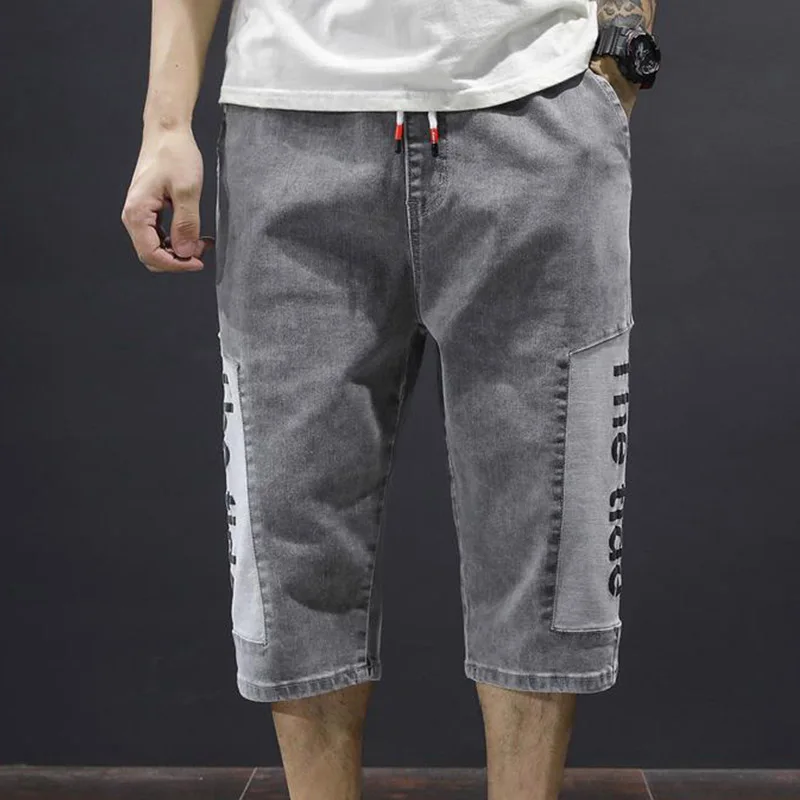 Denim Capris 2024 Summer New Thin Loose Plus Size 5xl Straight Large Medium Pants Korean Edition Men Travel And Vacation Shorts