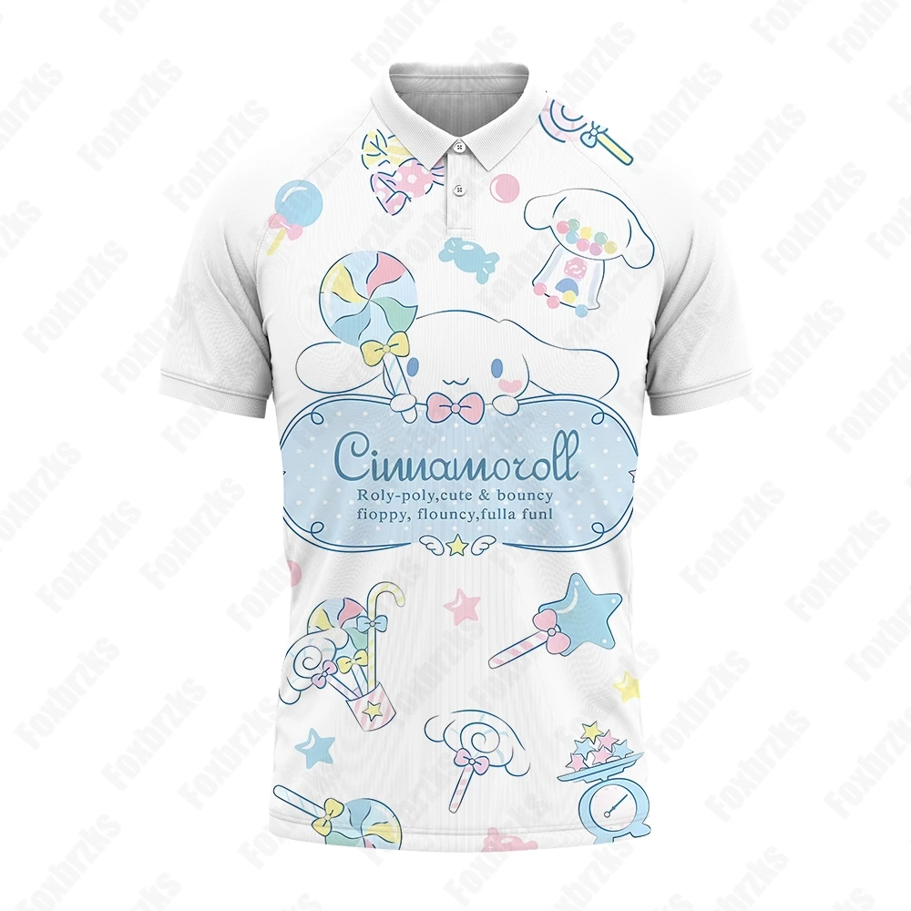 

3D Printed Polo Shirt Anime Laurel Dog New Men Hip Hop Sanrio High Quality Men's 5XL T-shirts Short Sleeve Y2k Fashion