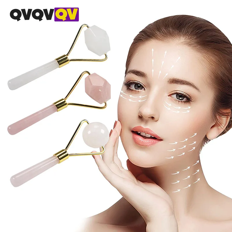 

Natural Jade Stone Roller Massager Tool for Wrinkles and Eye Puffiness - Face Roller Skin Care Tool for Slimming Facial Massage