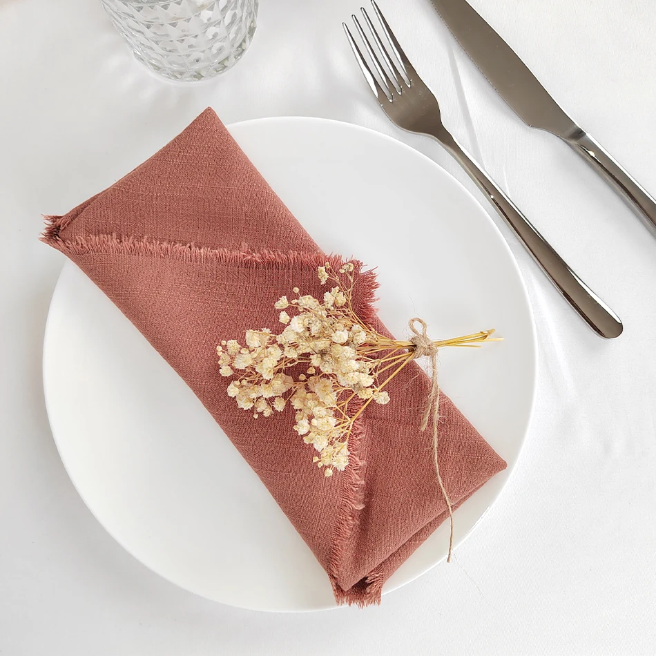 Handmade Peach Cloth Napkins