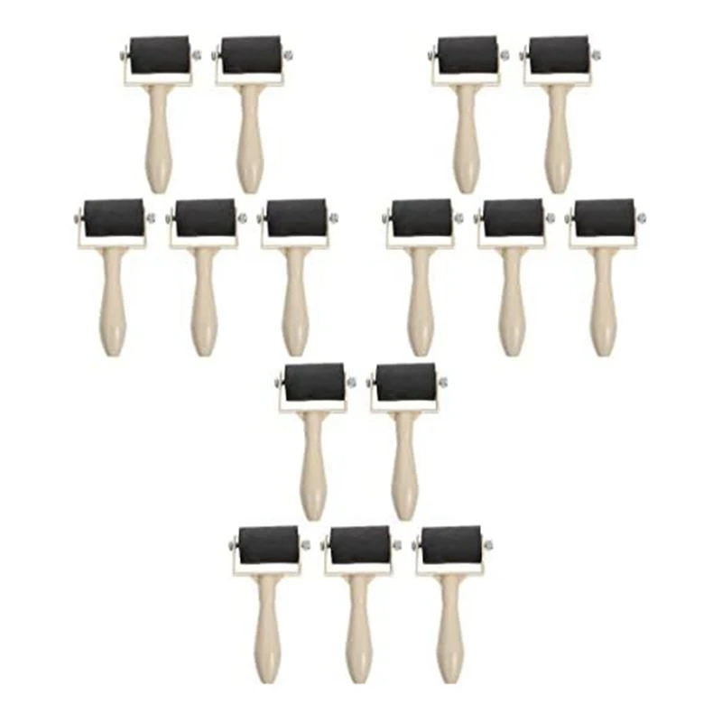 

Paint Brush Ink Applicator Art Craft Oil Painting Tool For Printmaking Stamping Gluing,15PCS