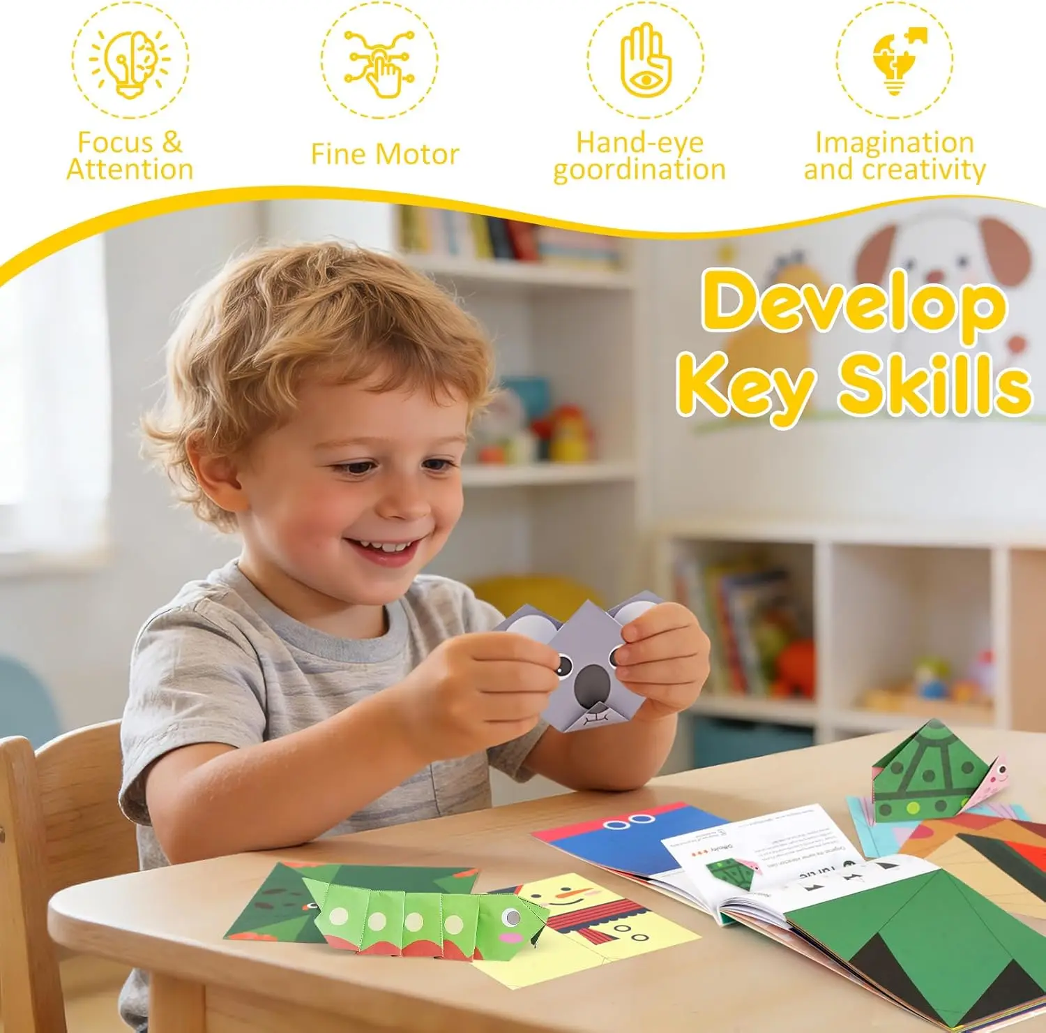 Origami Kit 96/30 Porjects Origami Paper Crafts DIY Art Craft Supplies Beginners Children Kids Boys Girls Gift Party Favors - 6