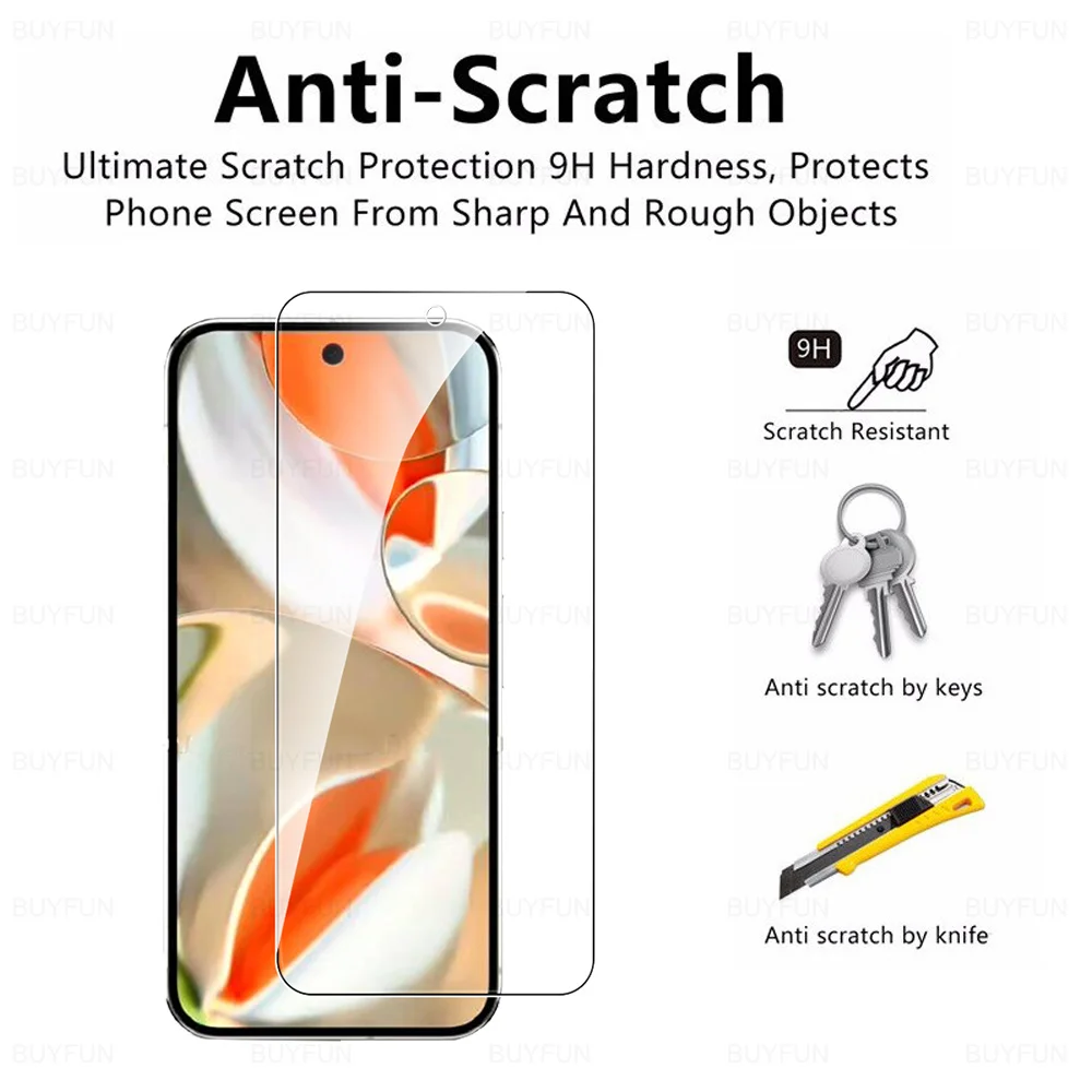 6-in-1 Full Cover Tempered Glass Screen Protector with HD Lens Film