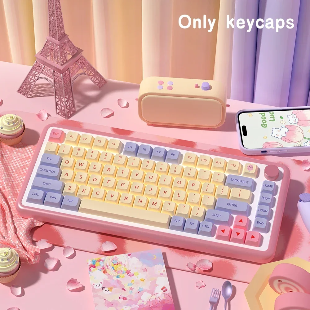 Qwertz-marshmallow Keycaps para Teclado Mecânico Caps Espanhol Francês Alemão Português Azerty Perfil Xda - Imagem 4