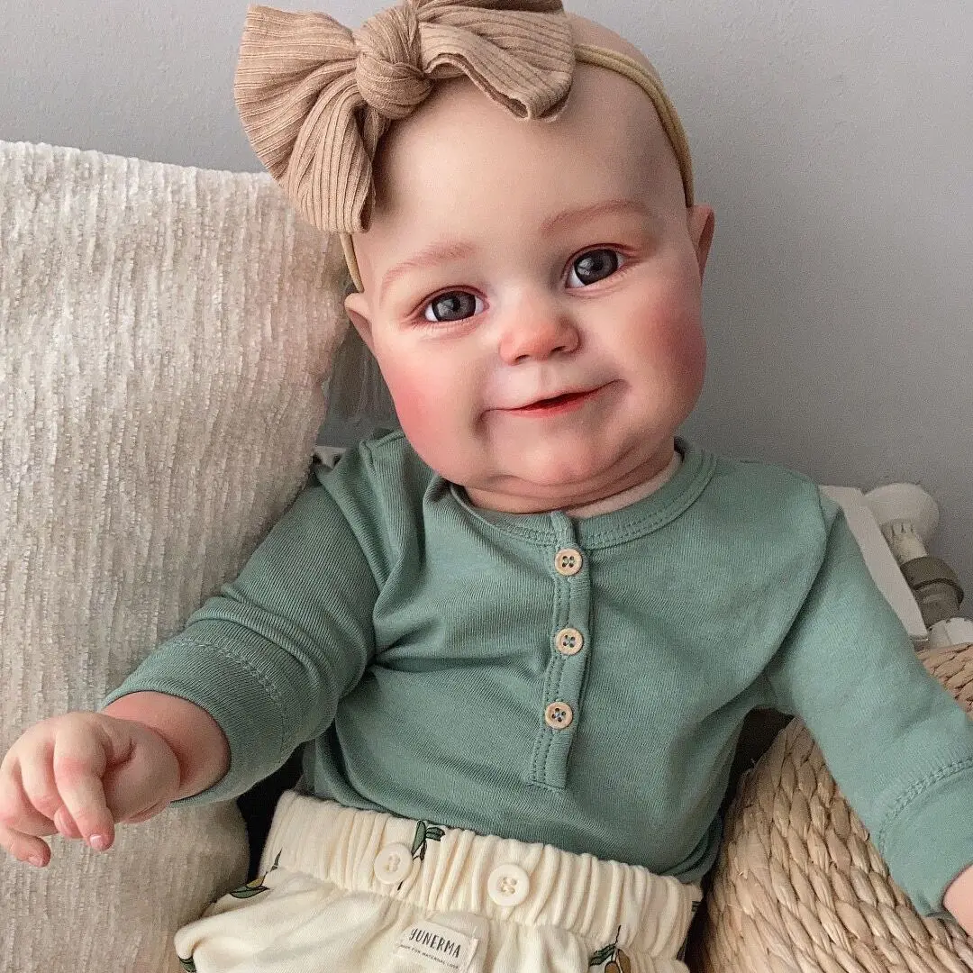 

20 Inch Full Body Silicone Reborn Baby Doll Maddie Girl Toddler 3D Skin Tone Multiple Layers Painting Visible Veins Kids Gift