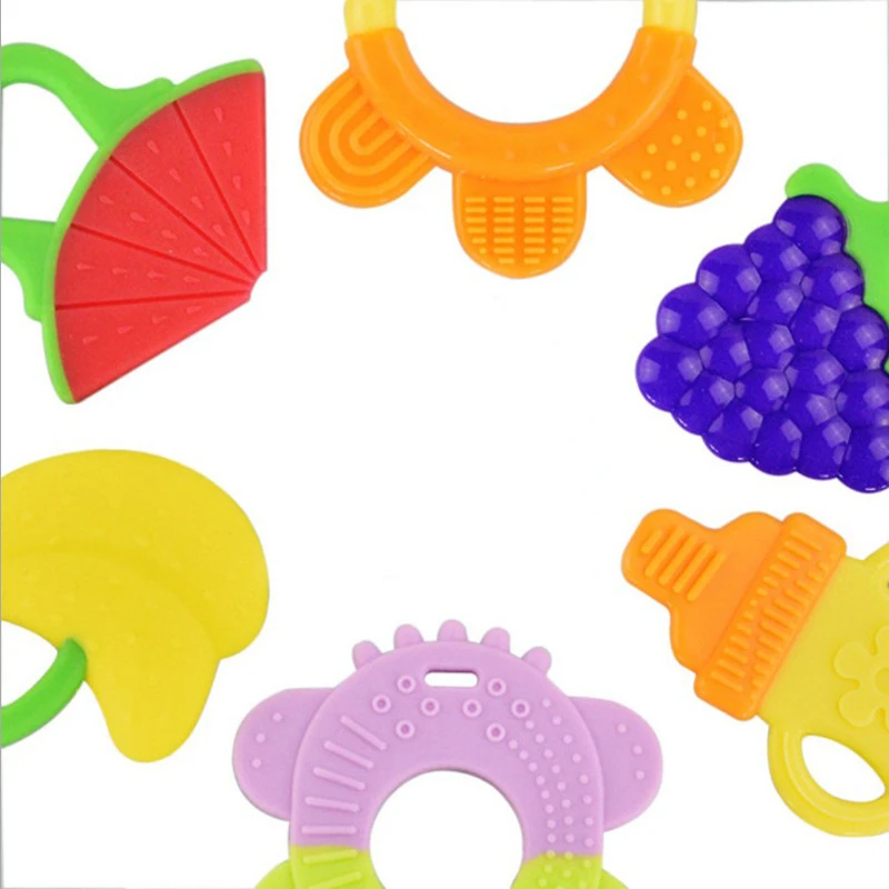 Baby Silicone Training Toothbrush Safe Toddle Teether Chew Toys Teething Ring Gift Infant Baby Chewing silicone teether